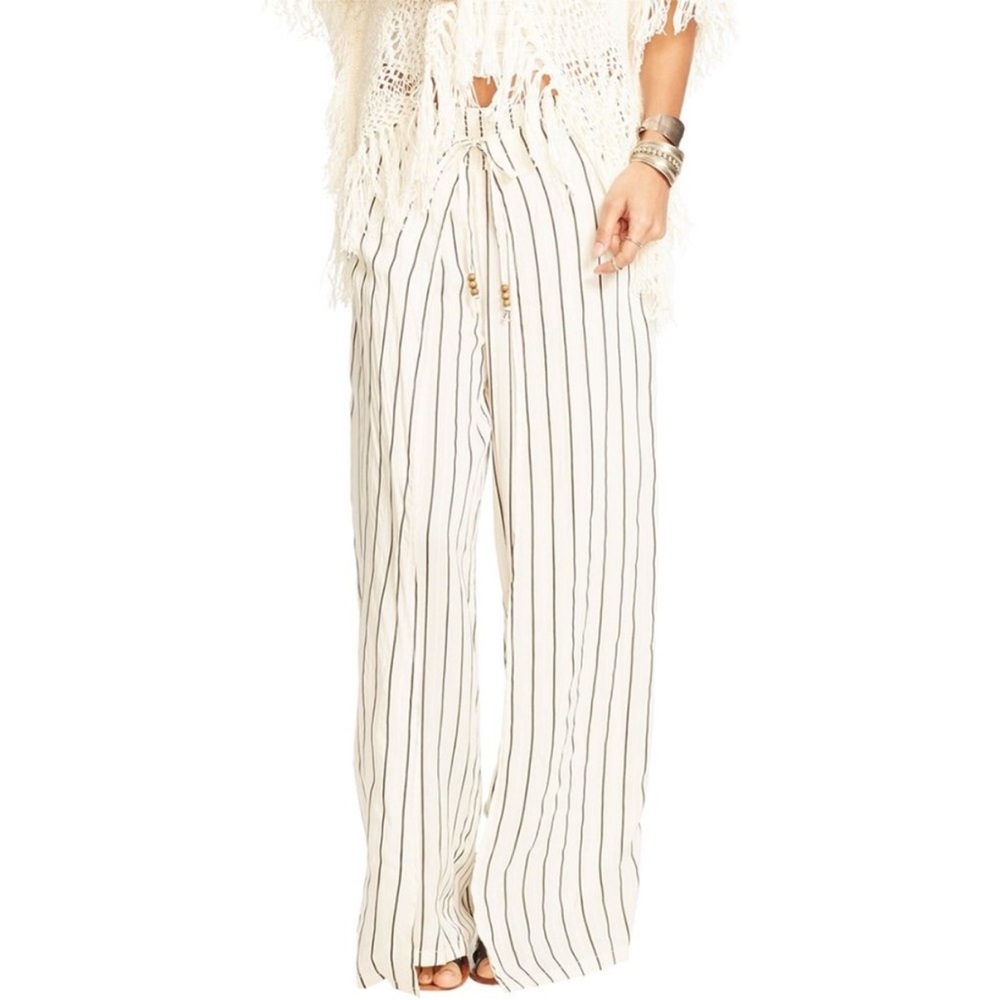 Denim‎ & Supply Ralph Lauren wide-leg striped wrap pants flowy Beachy Size Small